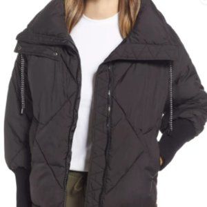 NORDSTROM Diamond Quilted Puffer Jacket XXL Black